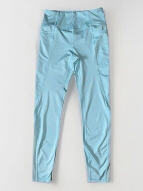 Women’s  XS Leggins Sky Blue Compression High Rise Pocketed Ventinlated Compress